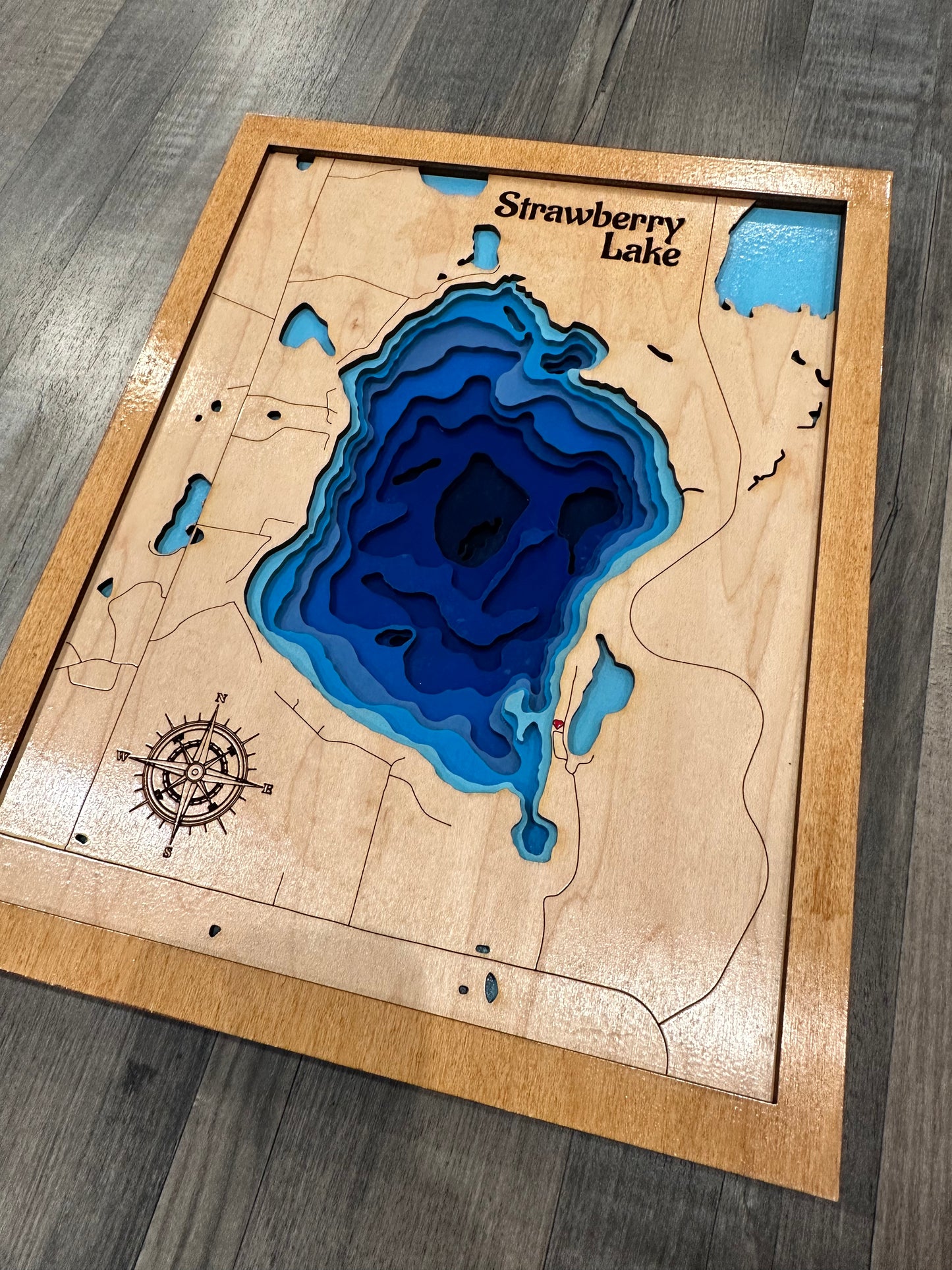 Strawberry Lake Layered Map