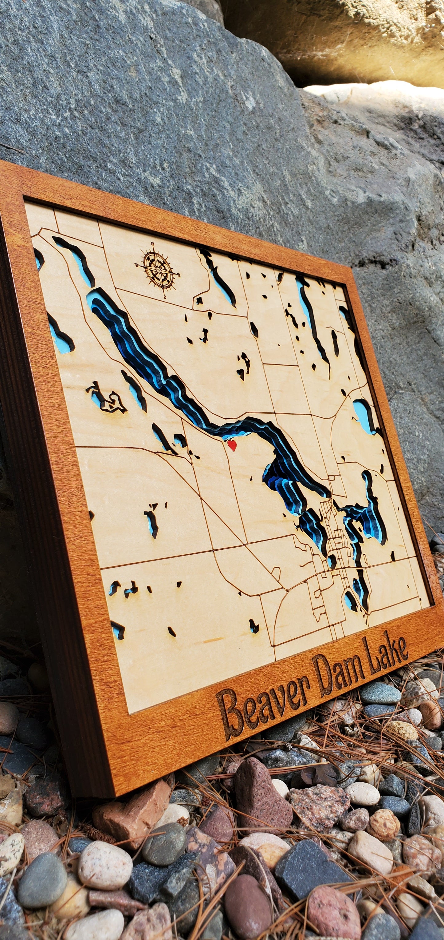 Beaver Dam Layered Lake Map